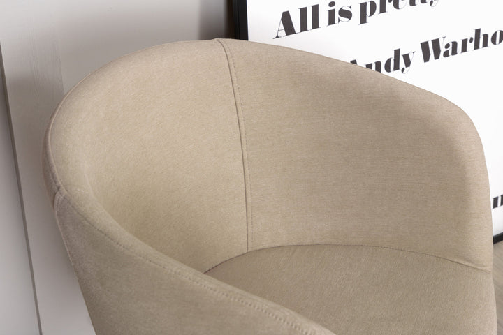 Venture Home Berit Chair - Black / Beige Fabric (Polyester linen )