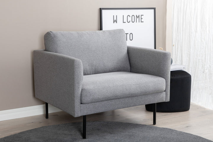 Venture Home Zoom Chair - Black / Steel Grey Fabric