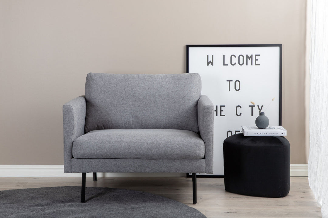 Venture Home Zoom Chair - Black / Steel Grey Fabric