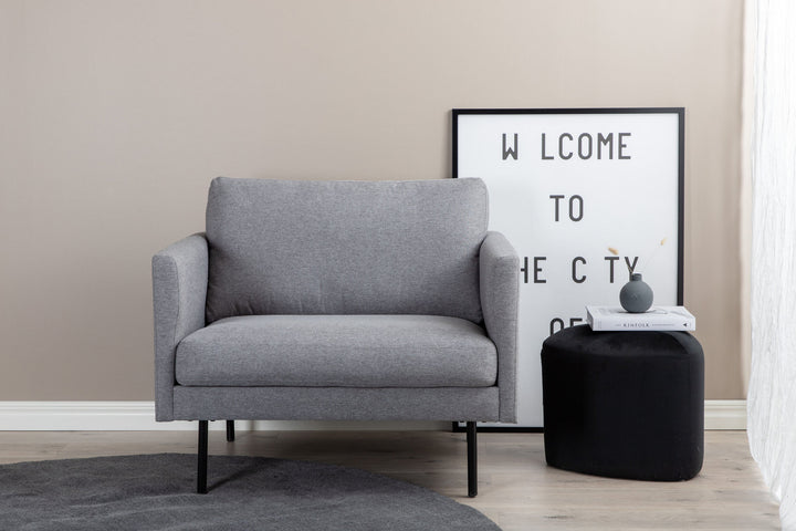 Venture Home Zoom Chair - Black / Steel Grey Fabric