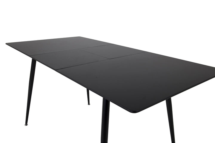 Venture Home Silar Extention Table - Black Melamine / Black Legs