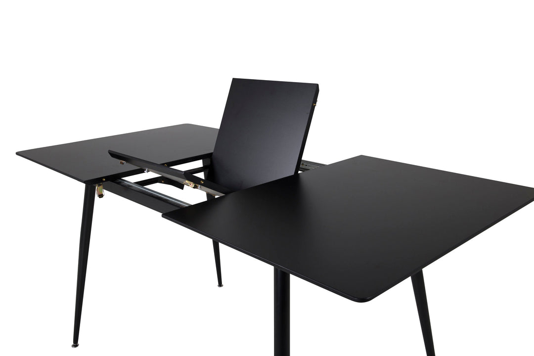 Venture Home Silar Extention Table - Black Melamine / Black Legs