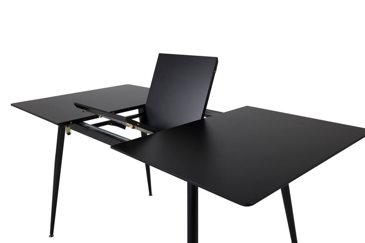 Venture Home Silar Extention Table - Black Melamine / Black Legs