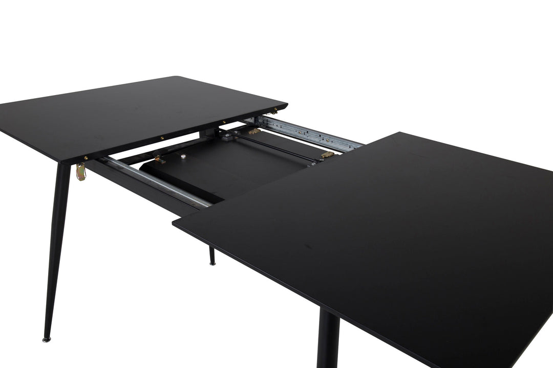 Venture Home Silar Extention Table - Black Melamine / Black Legs