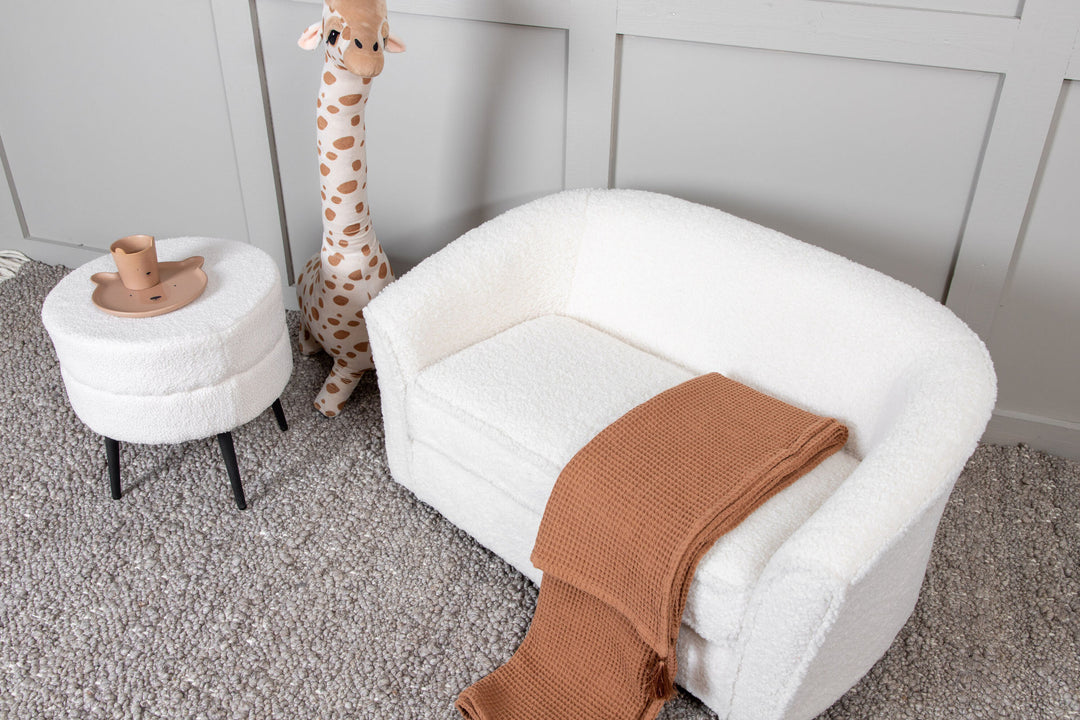 Venture Home Måna Kids Sofa - Black / White Teddy