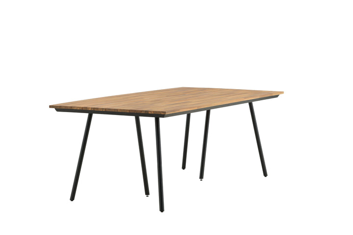 Venture Home Chan Dining Table - Black Steel / Acacia (teak look) - 200cm