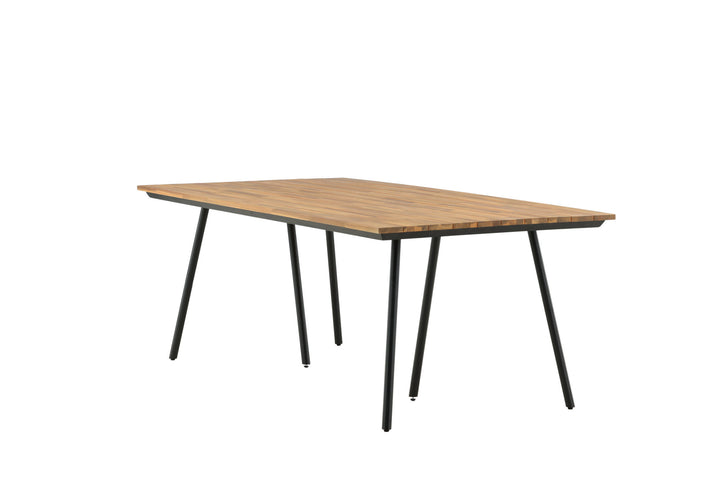 Venture Home Chan Dining Table - Black Steel / Acacia (teak look) - 200cm