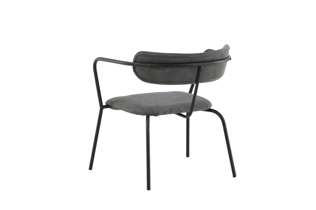 Venture Home Duffy Single Sofa - Black / Grey Corduroy