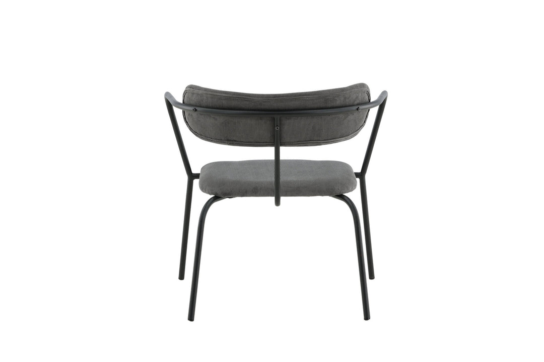 Venture Home Duffy Single Sofa - Black / Grey Corduroy