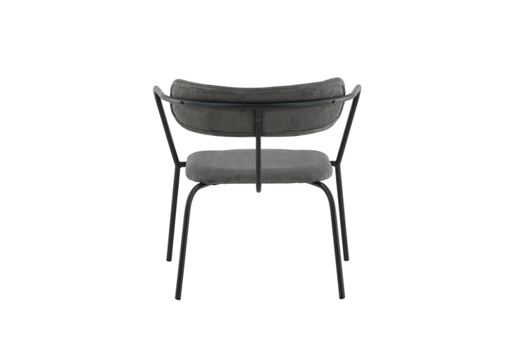 Venture Home Duffy Single Sofa - Black / Grey Corduroy