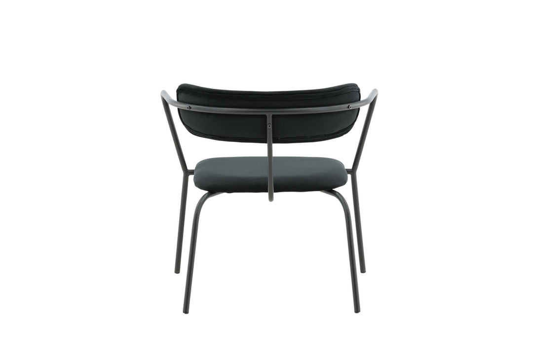 Venture Home Duffy Single Sofa - Black / Black Velvet
