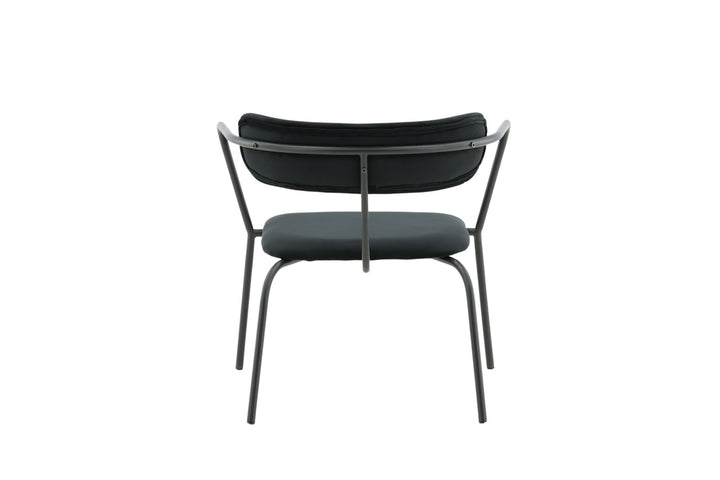 Venture Home Duffy Single Sofa - Black / Black Velvet