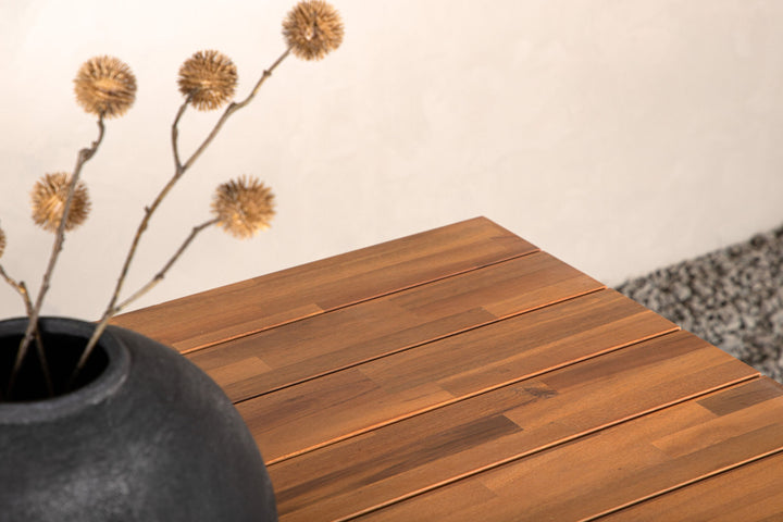 Venture Home Chan Dining Table - Black Steel / Acacia (teak look) - 200cm