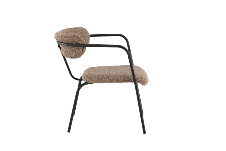 Venture Home Duffy Single Sofa - Black / Brown Teddy