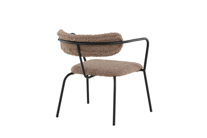 Venture Home Duffy Single Sofa - Black / Brown Teddy