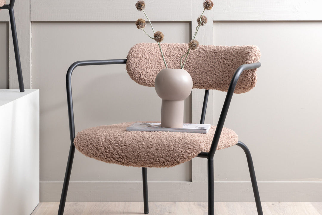 Venture Home Duffy Single Sofa - Black / Brown Teddy