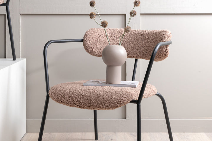 Venture Home Duffy Single Sofa - Black / Brown Teddy