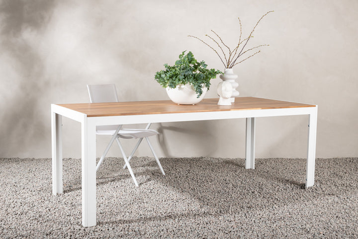 Venture Home Bois Dining table 200*100cm - White Alu / Acacia
