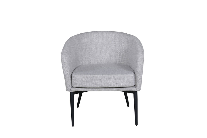 Venture Home Fluffy Single Sofa - Black / Grey Fabric