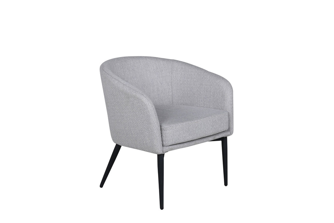 Venture Home Fluffy Single Sofa - Black / Grey Fabric