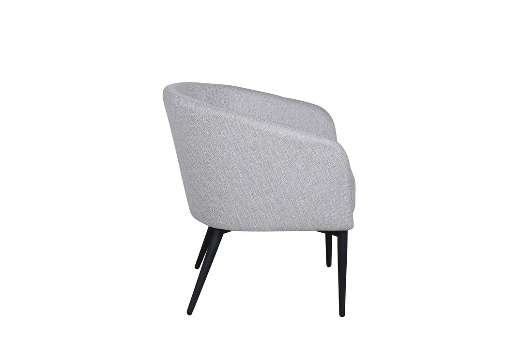 Venture Home Fluffy Single Sofa - Black / Grey Fabric