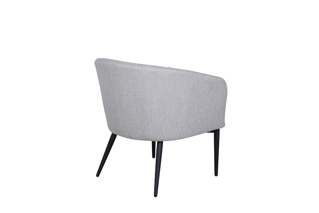 Venture Home Fluffy Single Sofa - Black / Grey Fabric