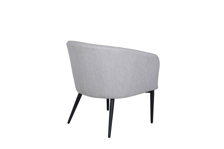 Venture Home Fluffy Single Sofa - Black / Grey Fabric