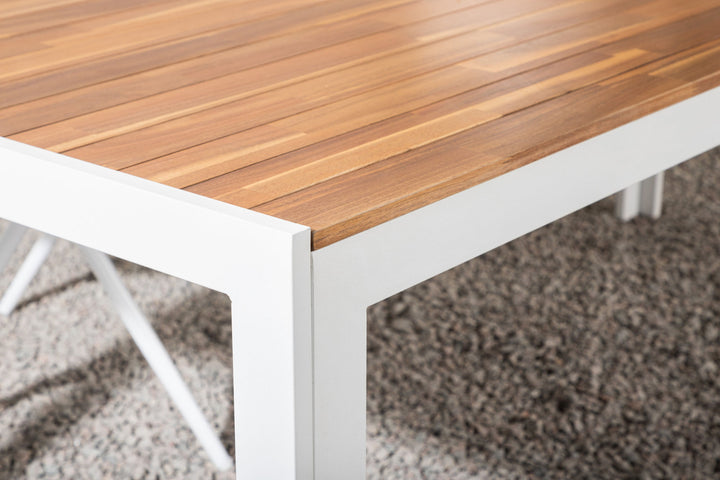 Venture Home Bois Dining table 200*100cm - White Alu / Acacia
