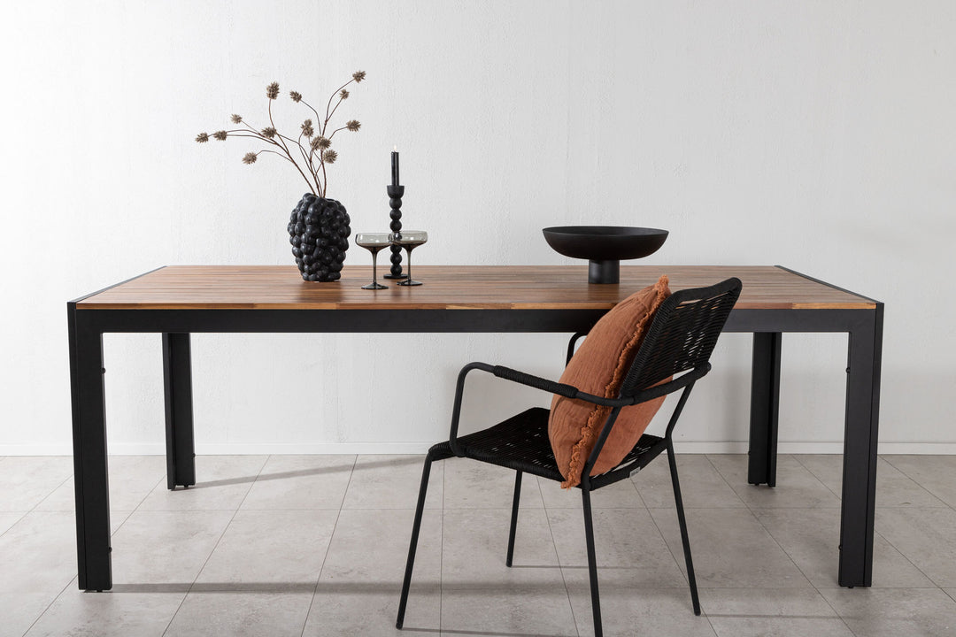 Venture Home Bois Dining table 205*90cm - Black Legs / Acacia