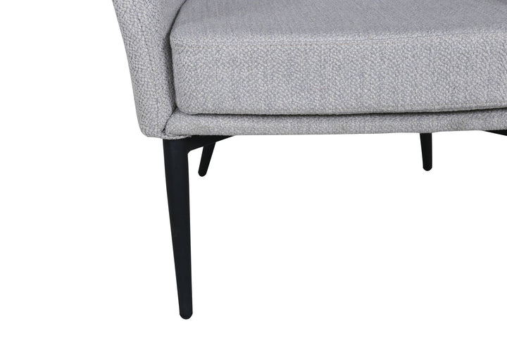 Venture Home Fluffy Single Sofa - Black / Grey Fabric