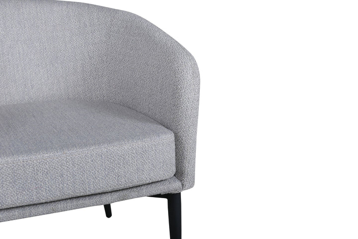 Venture Home Fluffy Single Sofa - Black / Grey Fabric