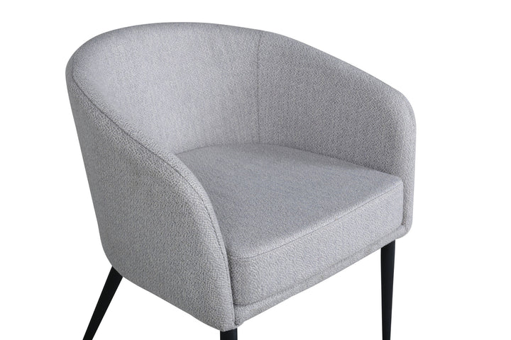 Venture Home Fluffy Single Sofa - Black / Grey Fabric