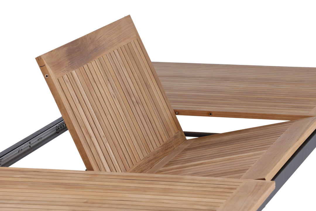 Venture Home Panama - Table - 224/324*100 - svart Alu/Teak