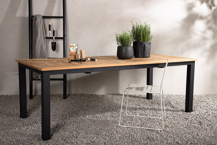 Venture Home Panama - Table - 224/324*100 - svart Alu/Teak