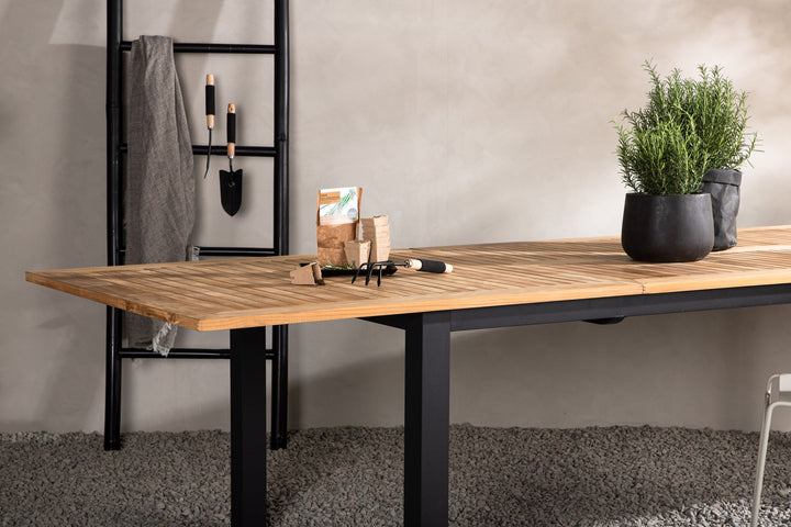 Venture Home Panama - Table - 224/324*100 - svart Alu/Teak