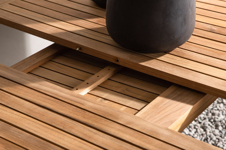 Venture Home Panama - Table - 224/324*100 - svart Alu/Teak