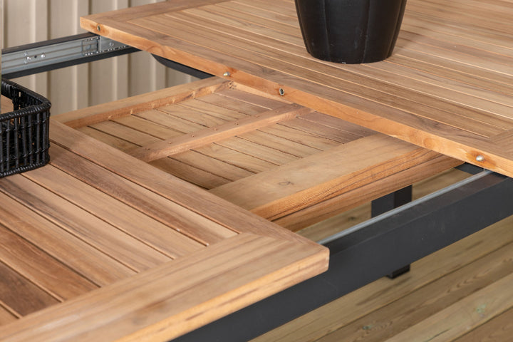 Venture Home Panama - Table - 224/324*100 - svart Alu/Teak
