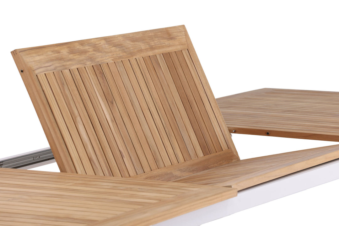 Venture Home Panama Table 224/324 - White/Teak