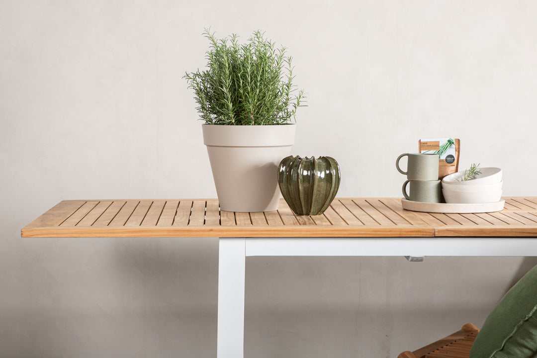 Venture Home Panama Table 224/324 - White/Teak