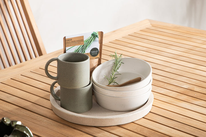Venture Home Panama Table 224/324 - White/Teak