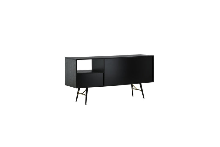 Venture Home Gold Storage unit - Black Veneer - Black Legs - Brass details