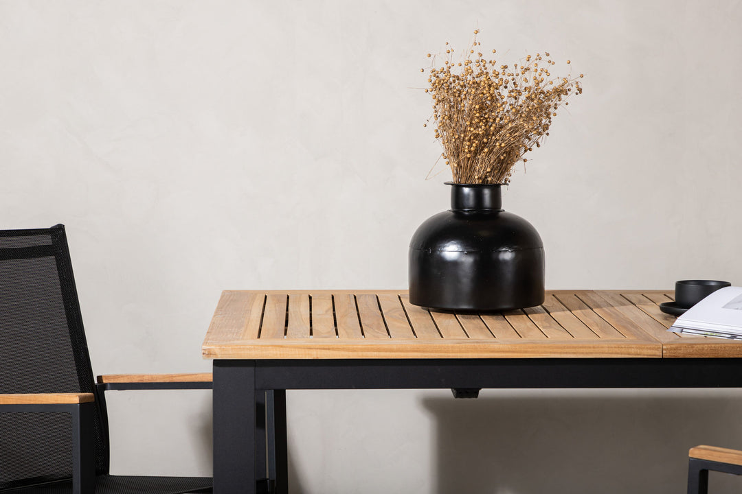 Venture Home Panama Table 152/210 - Black/Teak