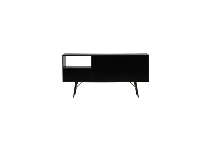 Venture Home Gold Storage unit - Black Veneer - Black Legs - Brass details