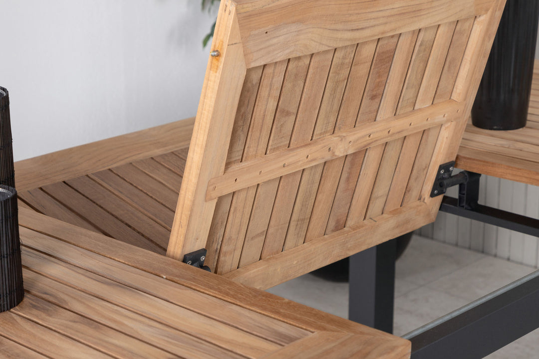 Venture Home Panama Table 152/210 - Black/Teak