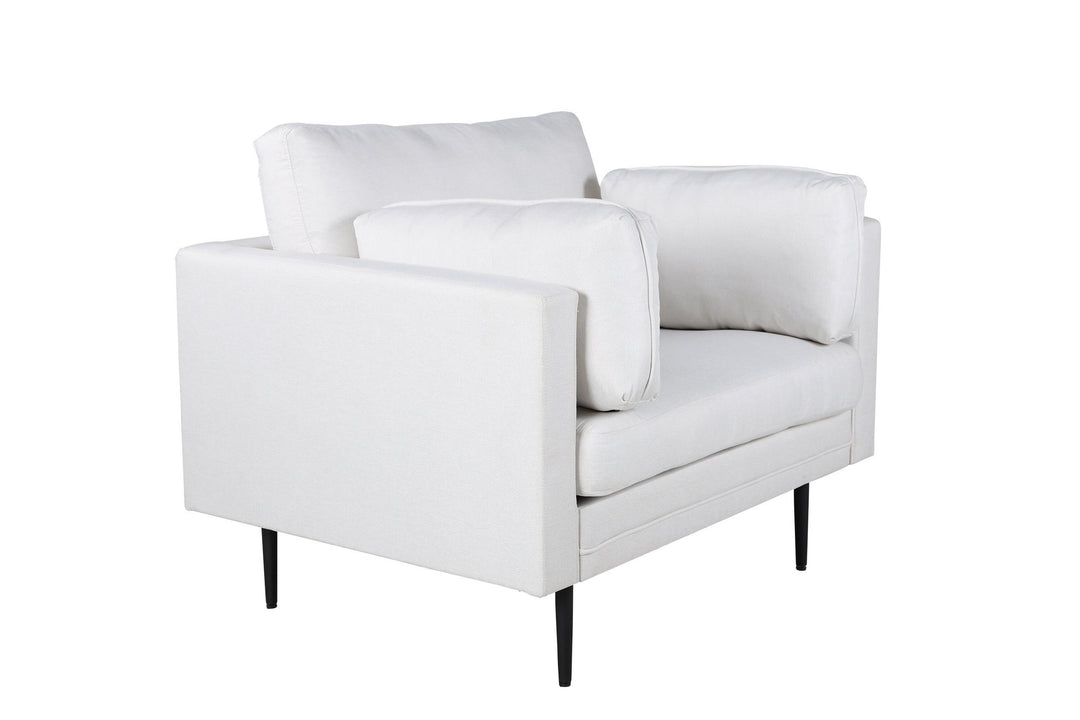 Venture Home Boom Single Sofa - Black / White Fabric