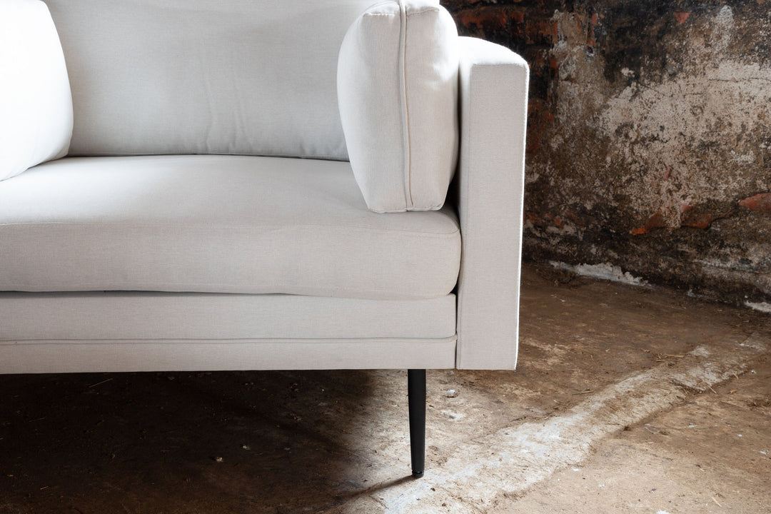 Venture Home Boom Single Sofa - Black / White Fabric