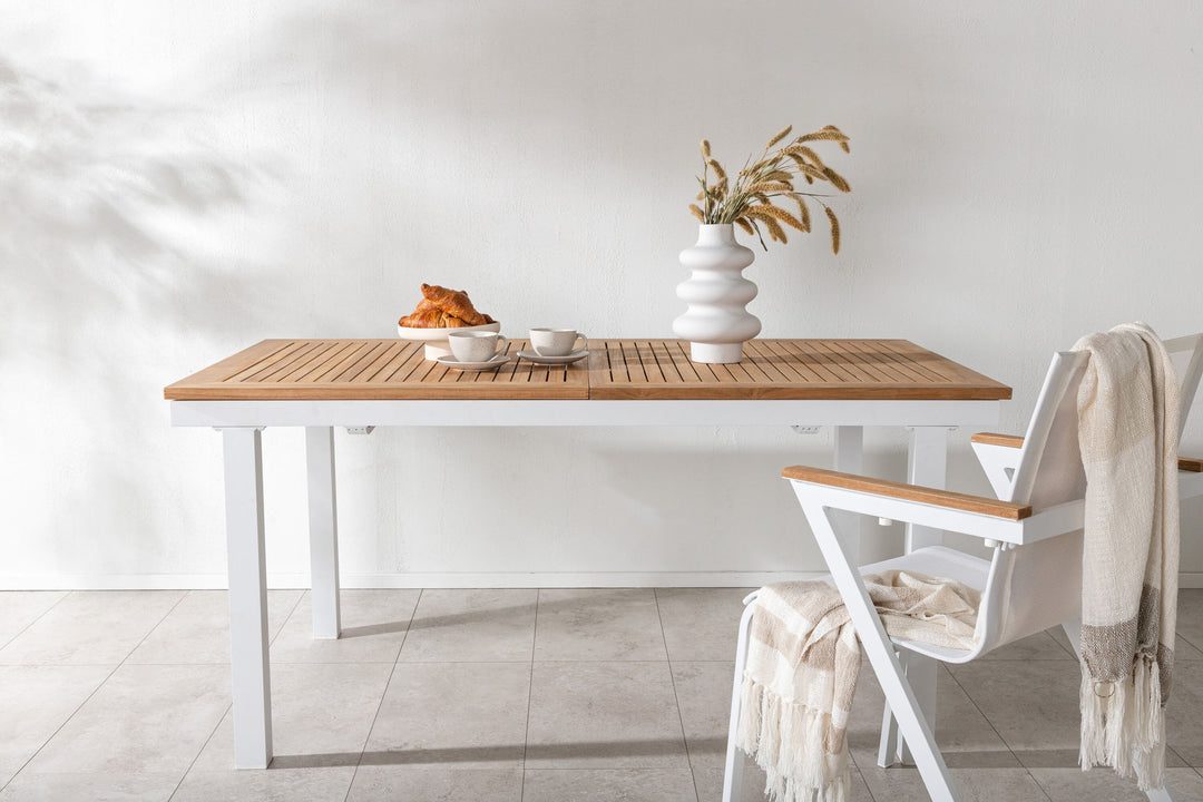 Venture Home Panama Table 160/240 - White/Teak ersätter 6023-550L