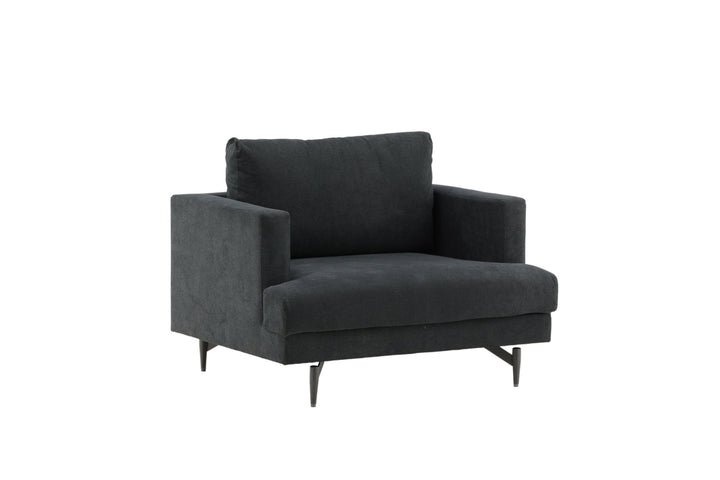 Venture Home Sofia Single Sofa - Black / Black Fabric