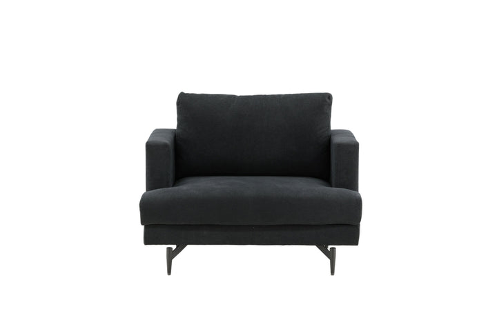Venture Home Sofia Single Sofa - Black / Black Fabric