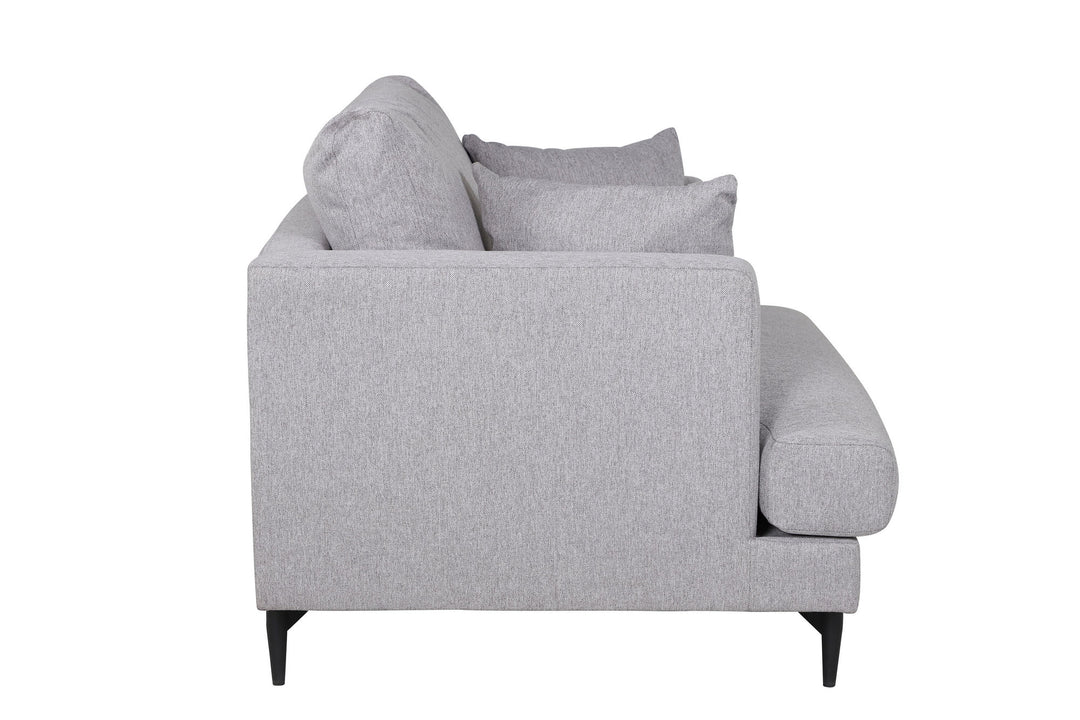 Venture Home Sofia Single Sofa - Black / Grey Fabric